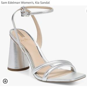 Sam Edelman Woman’s Kia Silver Sandals 8.5W